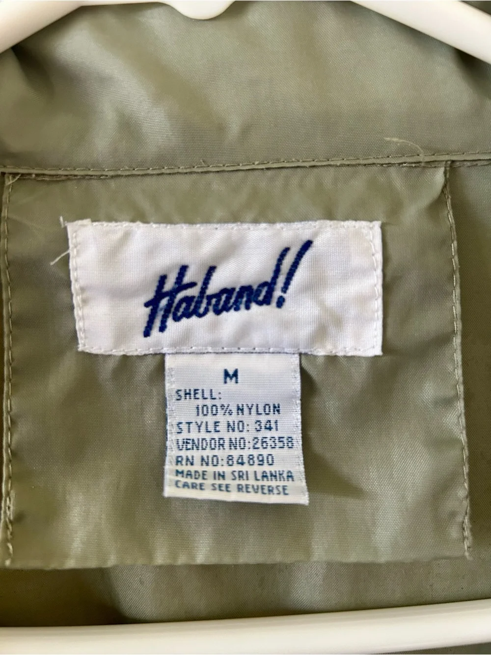 Haband! Olive Windbreaker Jacket